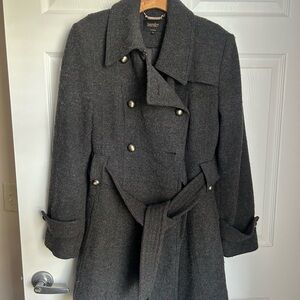 Laundry By Shelli Segal Dark Gray Trench Coat